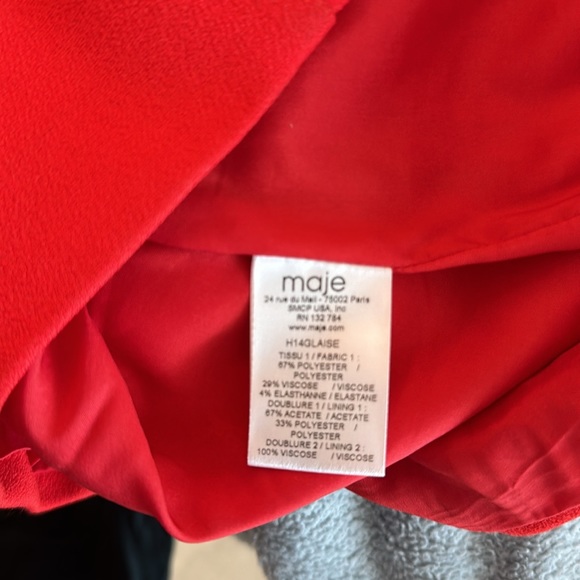 Red mini skirt by Maje - Picture 4 of 7